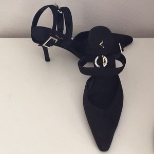 Mia 81/2 Black Heels with Gems